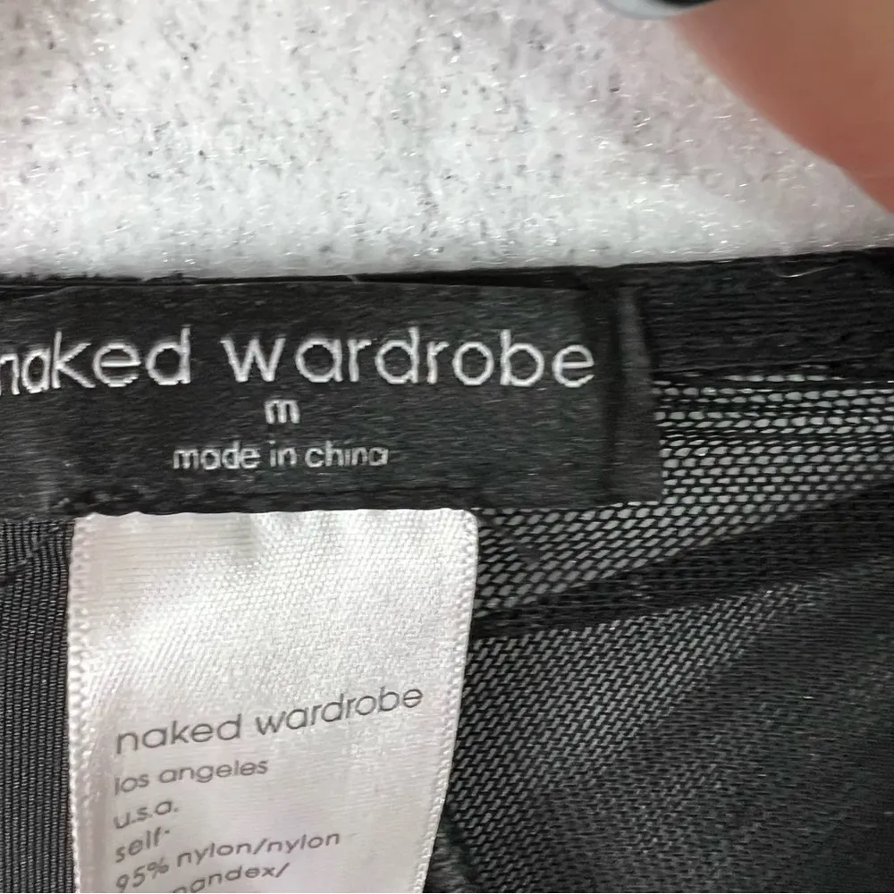 Naked Wardrobe NWOT Size M The NW Velvet Mesh Collection Jumpsuit Black SOLD OUT - Image 9