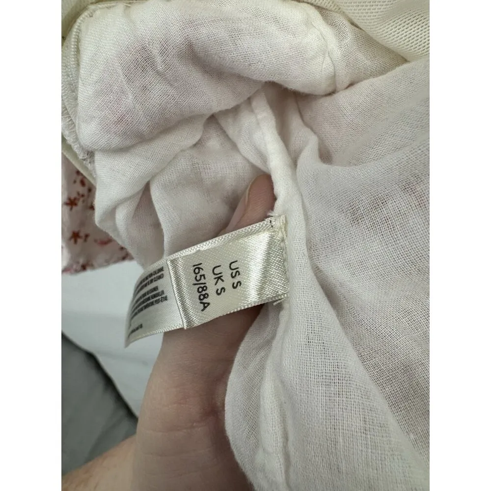 Free People Dessa Bodysuit Intimately Floral Printed Pintuck Women Top S Pink‎ - Image 9