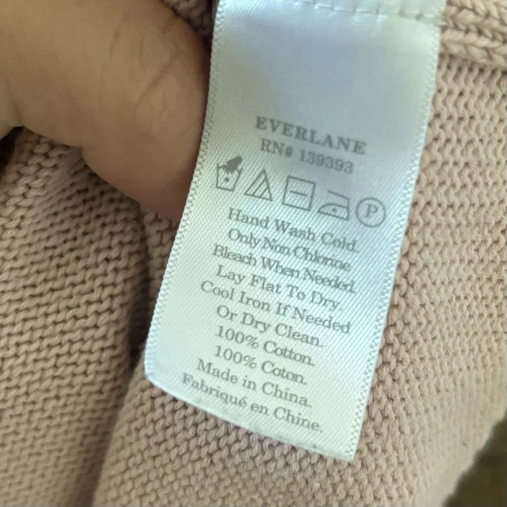 everlane long sleeve pink knit crew neck top - Image 4