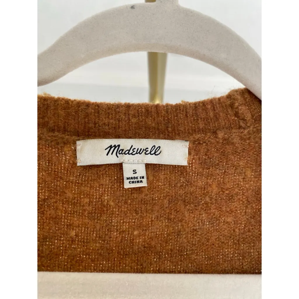 Madewell Alpaca Wool Wrap Sweater Clean Girl Parisian Quiet Luxury Neutral Cozy - Image 4