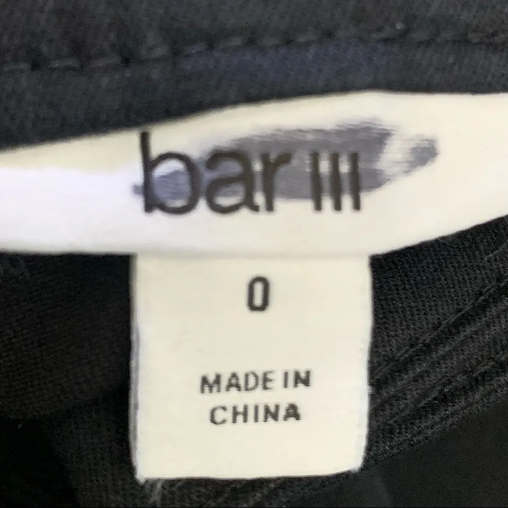 BAR III Skinny High Rise Jeans Pants Deep Black Zip Up 5 Pocket Stretch - Image 5