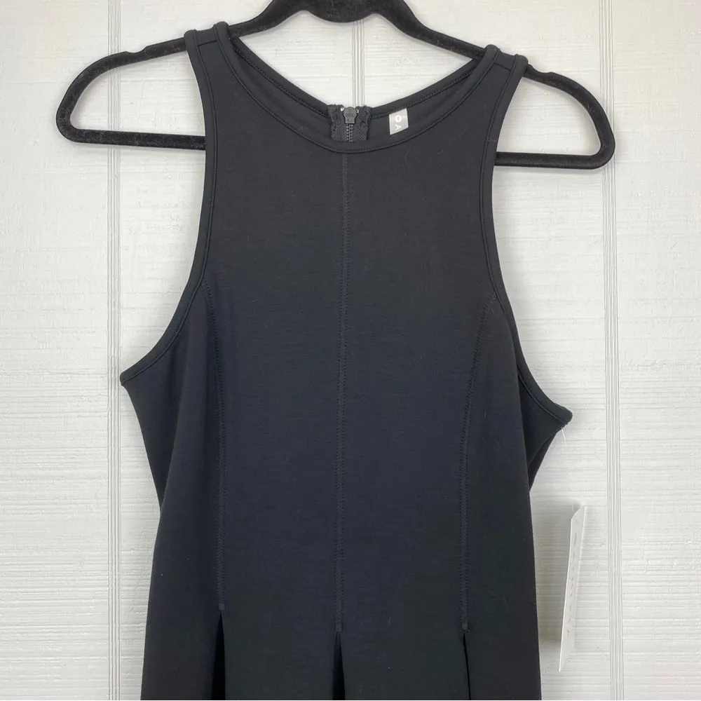 NWT Althleta En Route Scuba Dress Black Sleeveless Fit And Flare Size M - Image 3