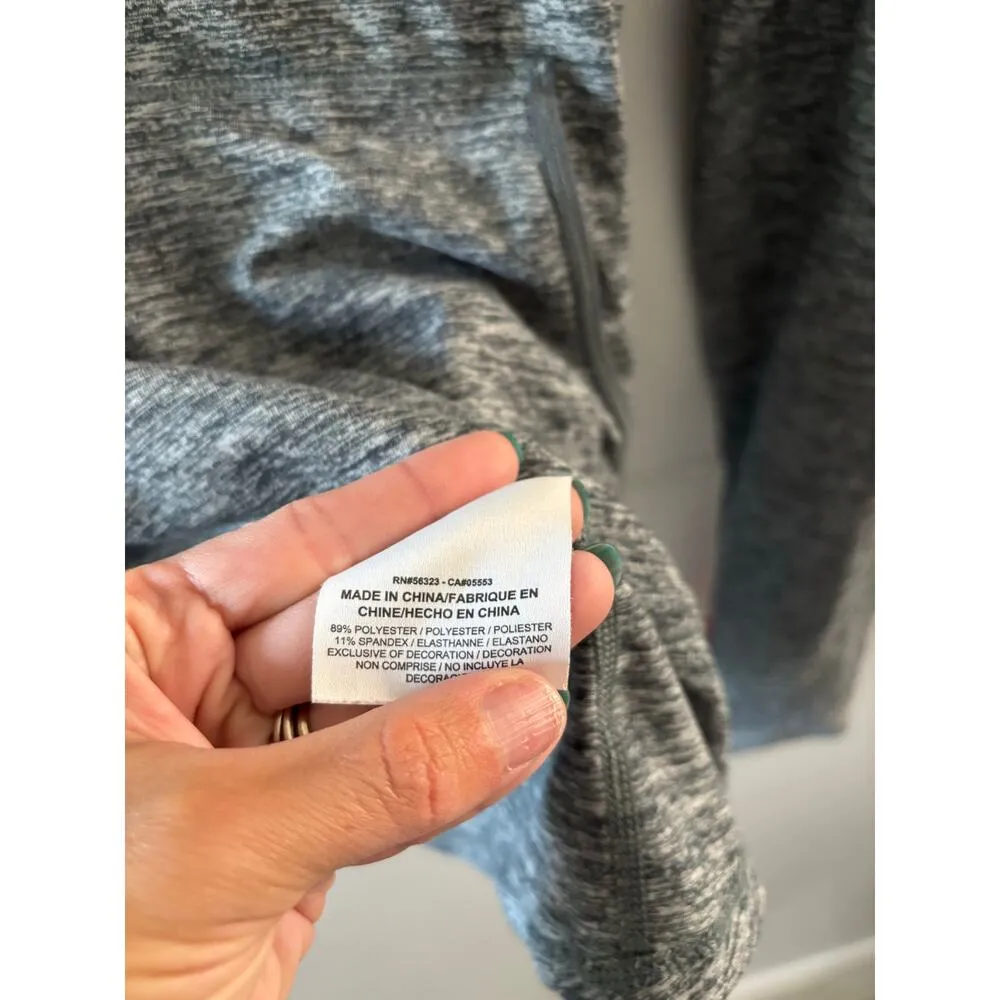 Nike Womens Hooded Activewear Top Size Small Heahter Gray Dri-Fit Running - Image 5