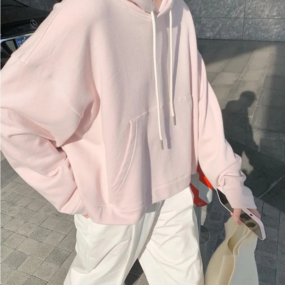 Cozy Milky Pink Hoodie with pockets Size M - Image 6