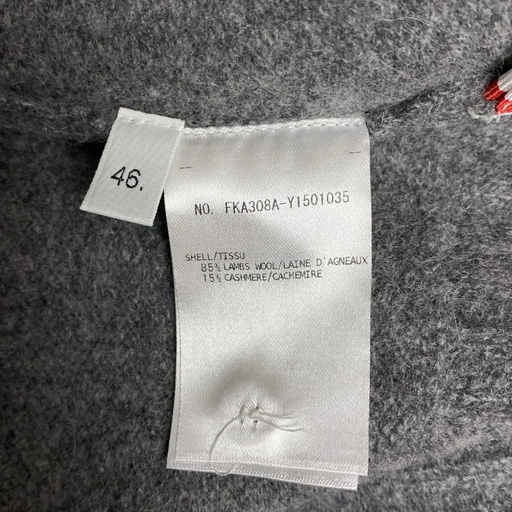 NWT THOM BROWNE MEDIUM GREY OVERWASHED CASHMERE JERSEY CREWNECK 4 - Image 9