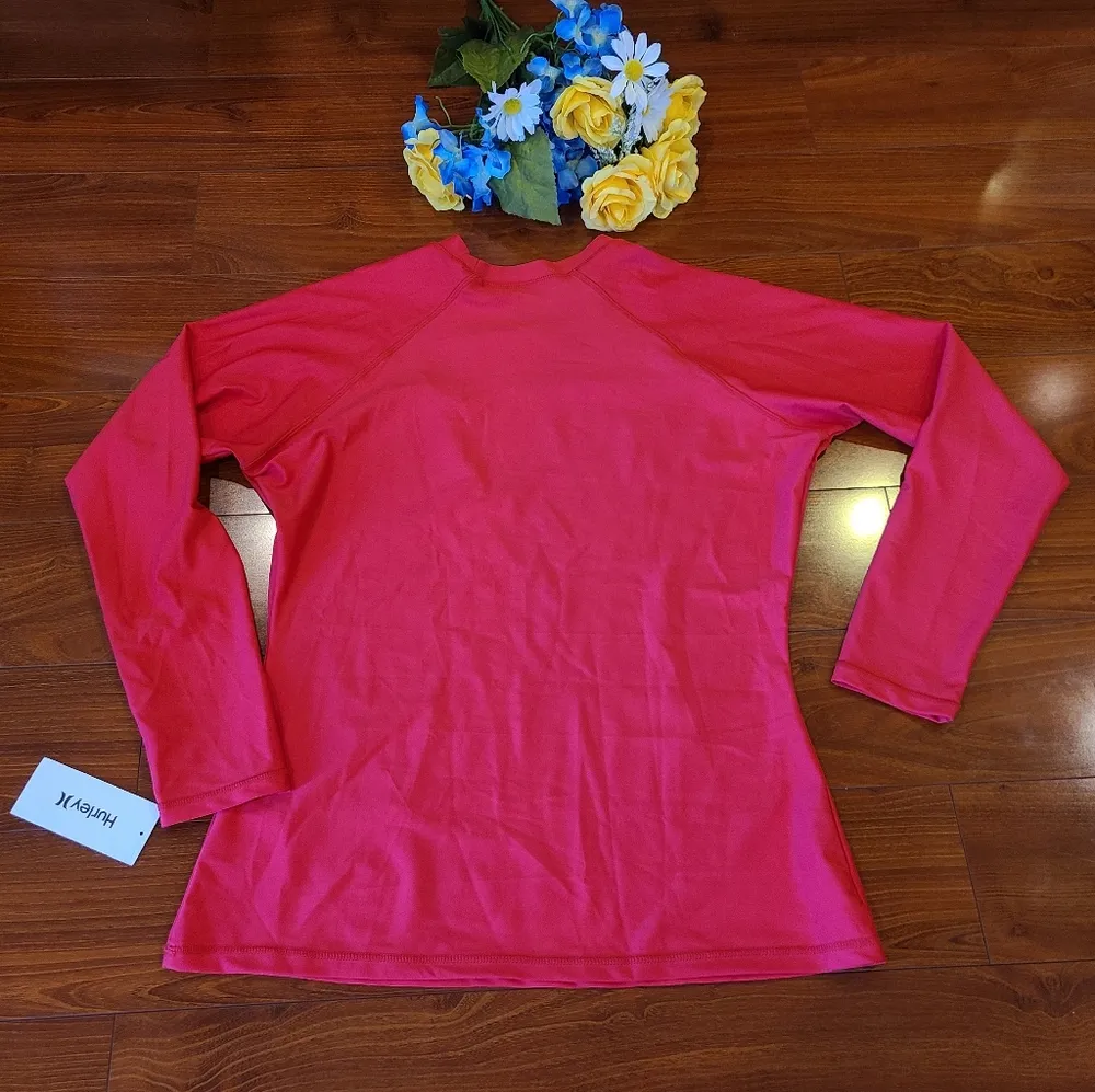 Hurley Red Sunshirt/ Rash Gaurd 1X - Image 2