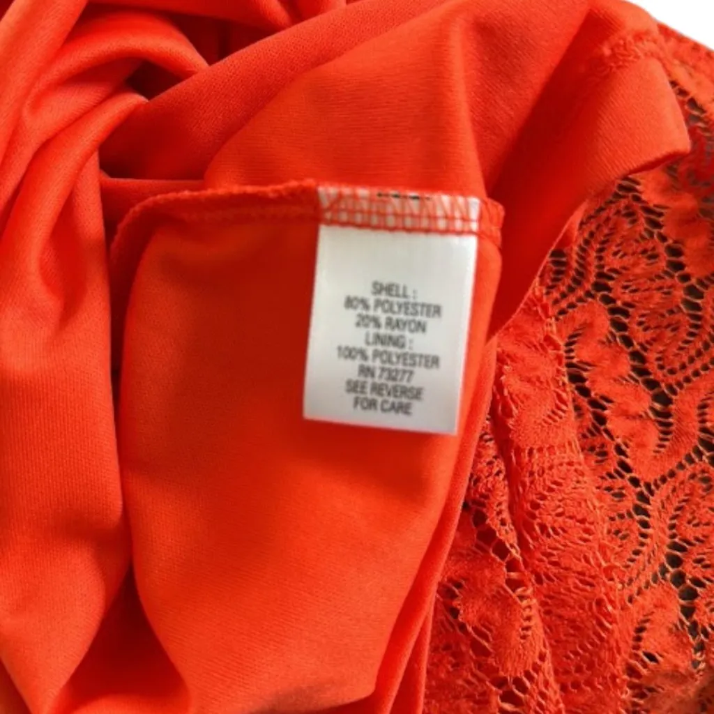 Apt 9 Crochet Maxi Dress "Tangerine Tango" Womens XS - Image 4