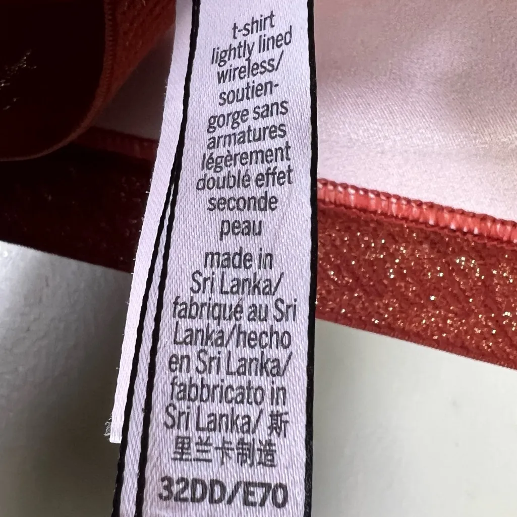 Victoria’s Secret Bra Womens 32DD Red Wireless Lace Back T-Shirt Lightly Lined - Image 6