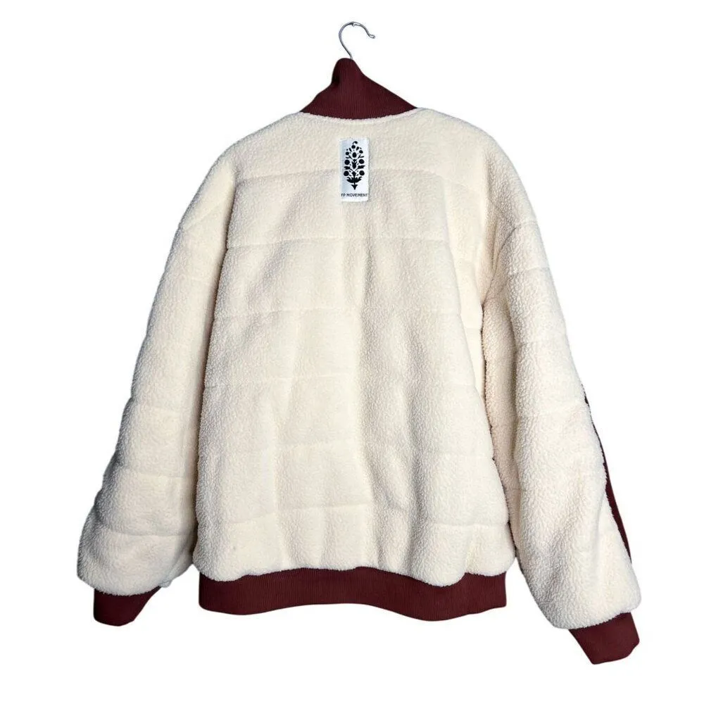 NWT‎ Free People FP Movement Fleecy Sherpa Scrunchy Pippa Jacket Size Large - Image 10