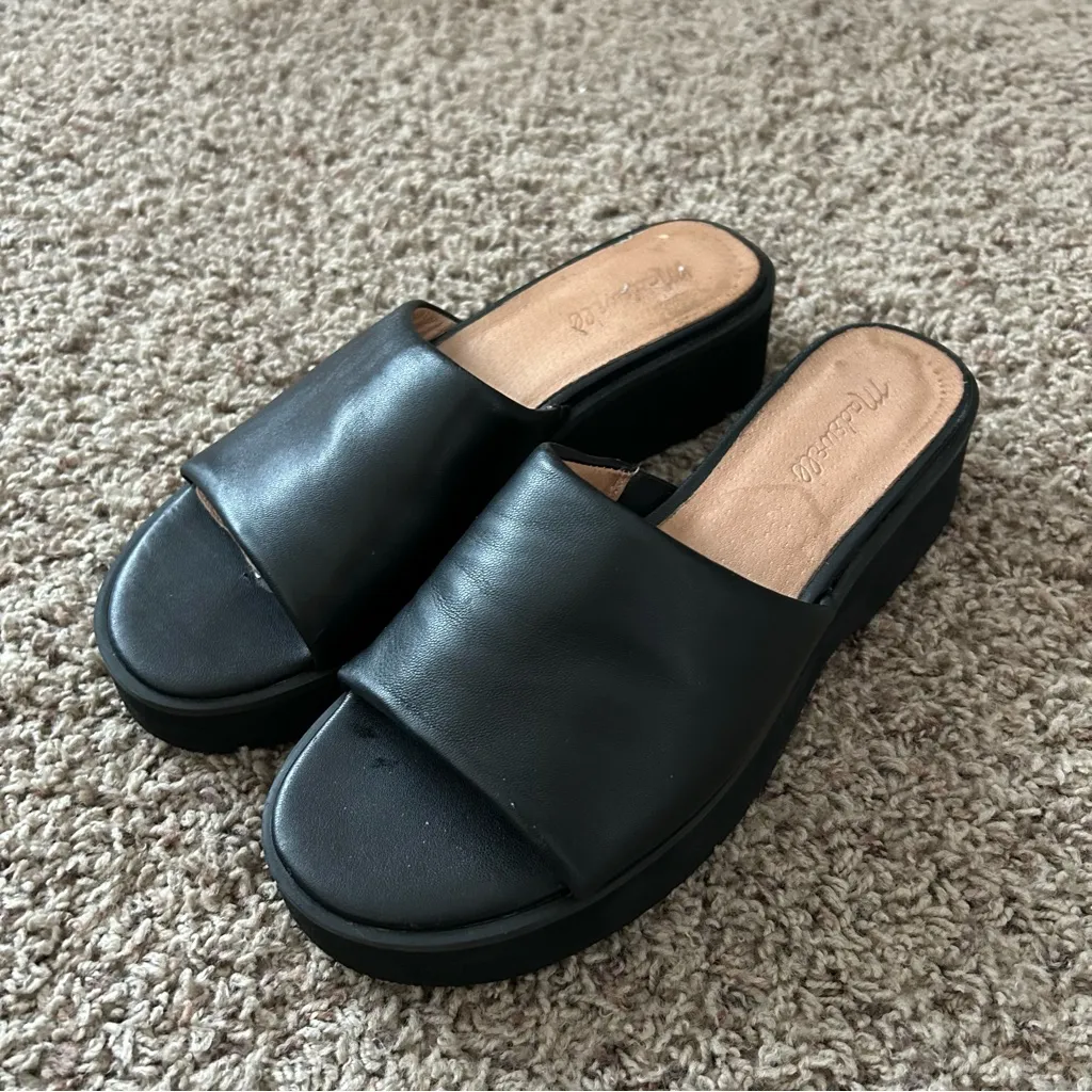 Madewell The Meesha Platform Mule Black Size 9.5 - Image 2