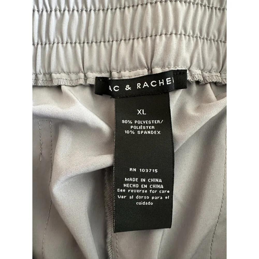 Zac & Rachel Light Gray Cropped Elastic Waist Dress Trousers Back Pockets XL - Image 4