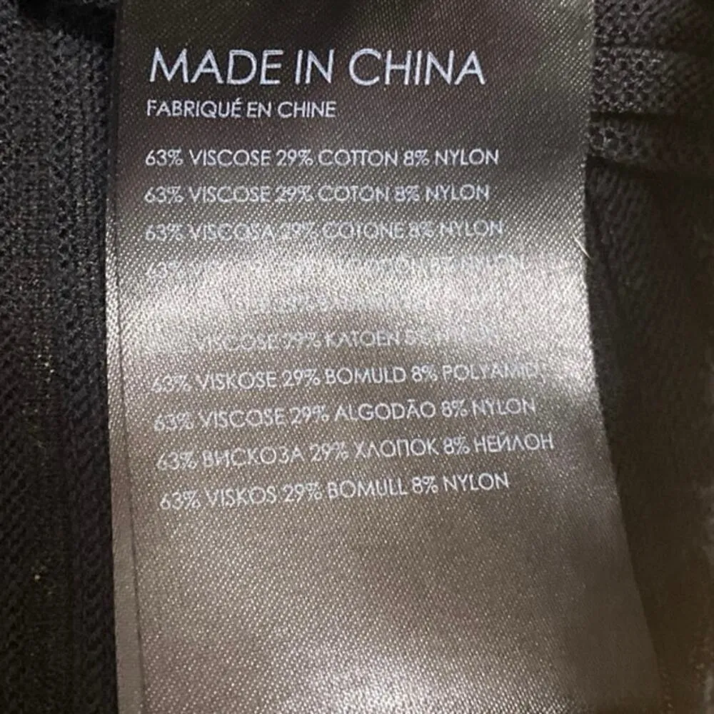 Club Monaco Women's Black Rib Knit Boatneck Long Dolman Sleeve Sweater Top Sz S - Image 4