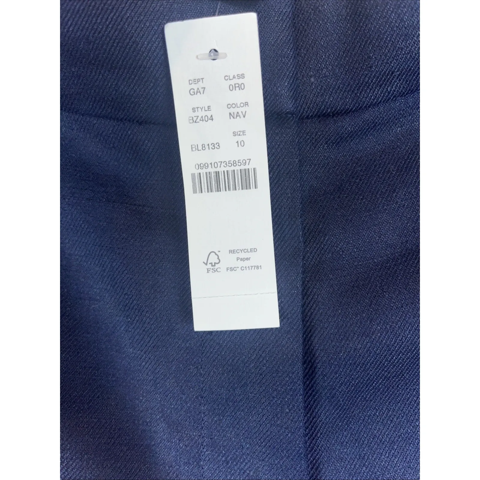 J. Crew NWT Carolina Flare Linen Blend Wide Leg Navy Preppy Pants Size 10 Blue - Image 3