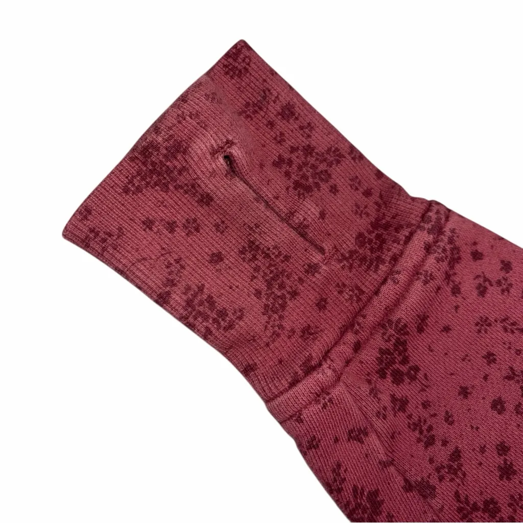 Lululemon Cotton Fleece Pixie Floral So Merlot Redwood Scuba Hoodie Jacket 4 - Image 6