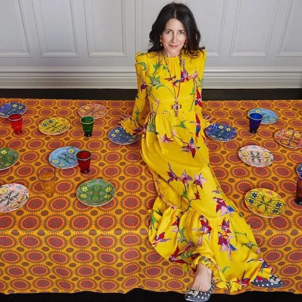 La DoubleJ Summer Visconti Silk Maxi Dress Yellow Floral Print Size XS NWOT - Image 11