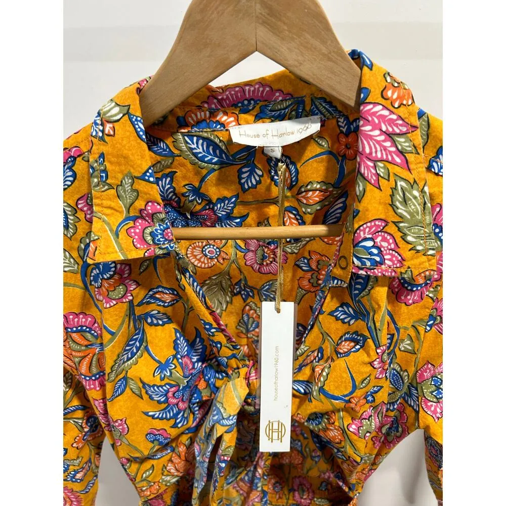 NWT House Of Harlow 1960 Gorgeous Cheyna Orange Patterned Maxi Dress Size Small - Image 2