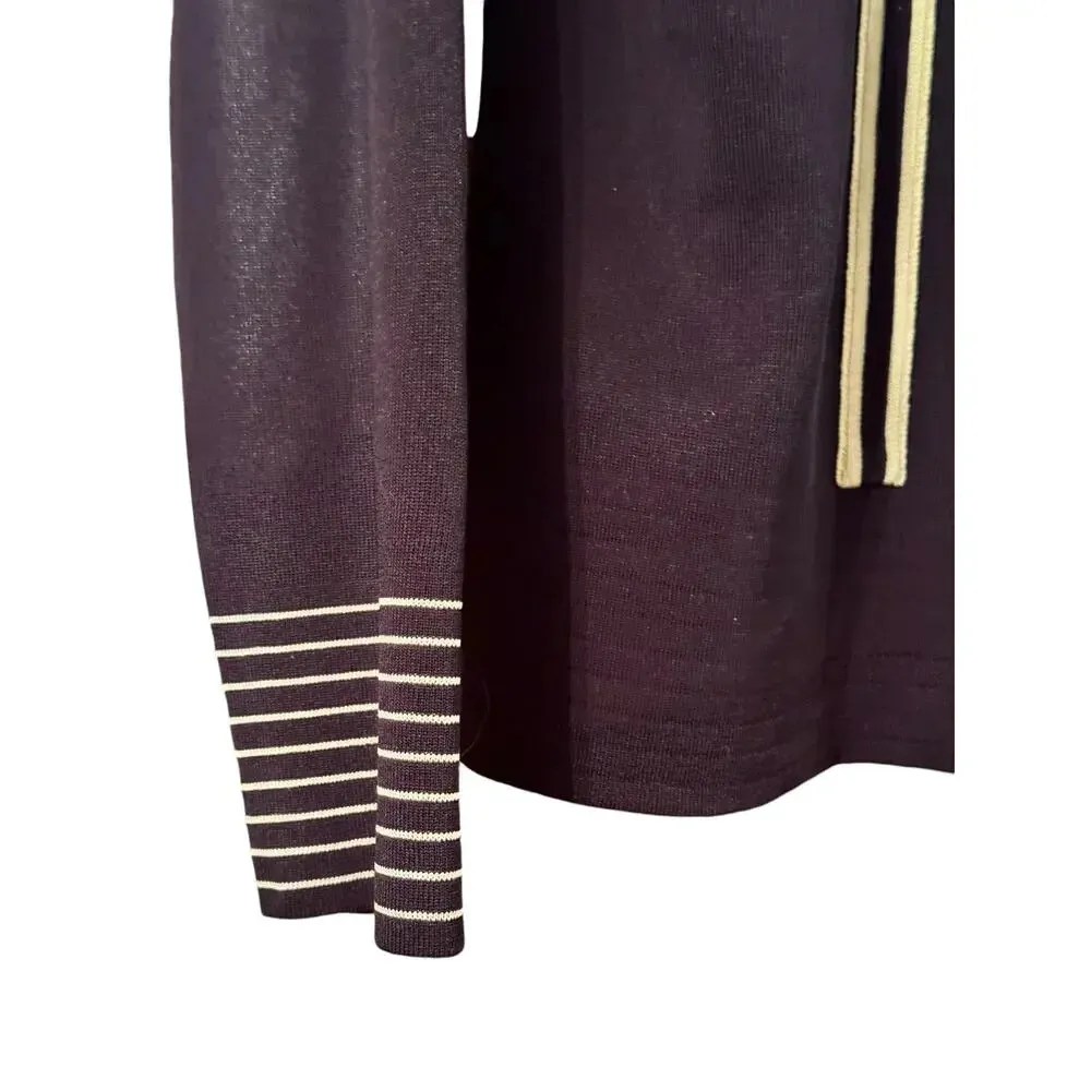 Misook full zip jacket Black/neon green accent pointe knit S - Image 3