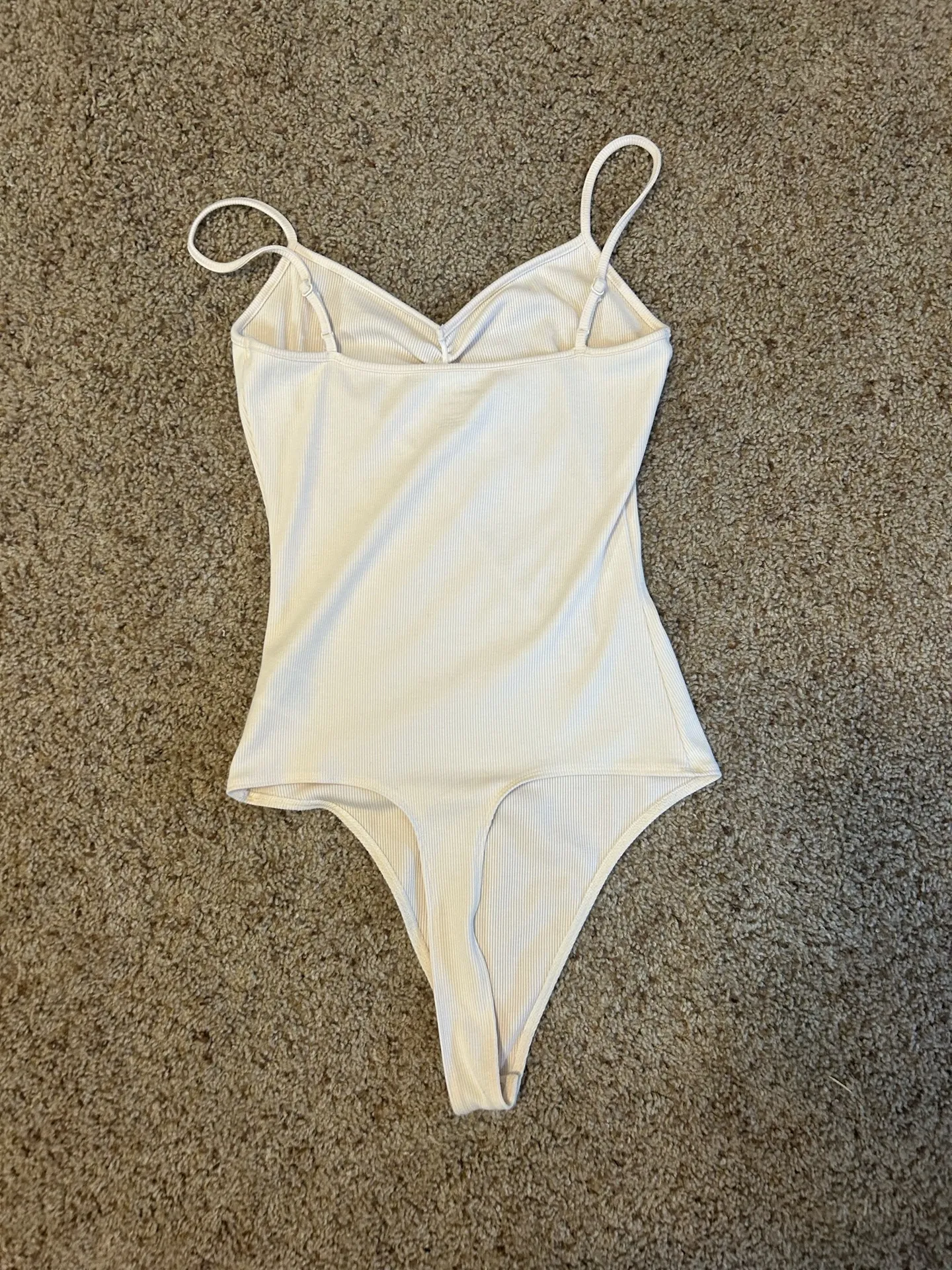 American Eagle Bodysuit Offwhite/Light Beige (Size Small) - Image 2
