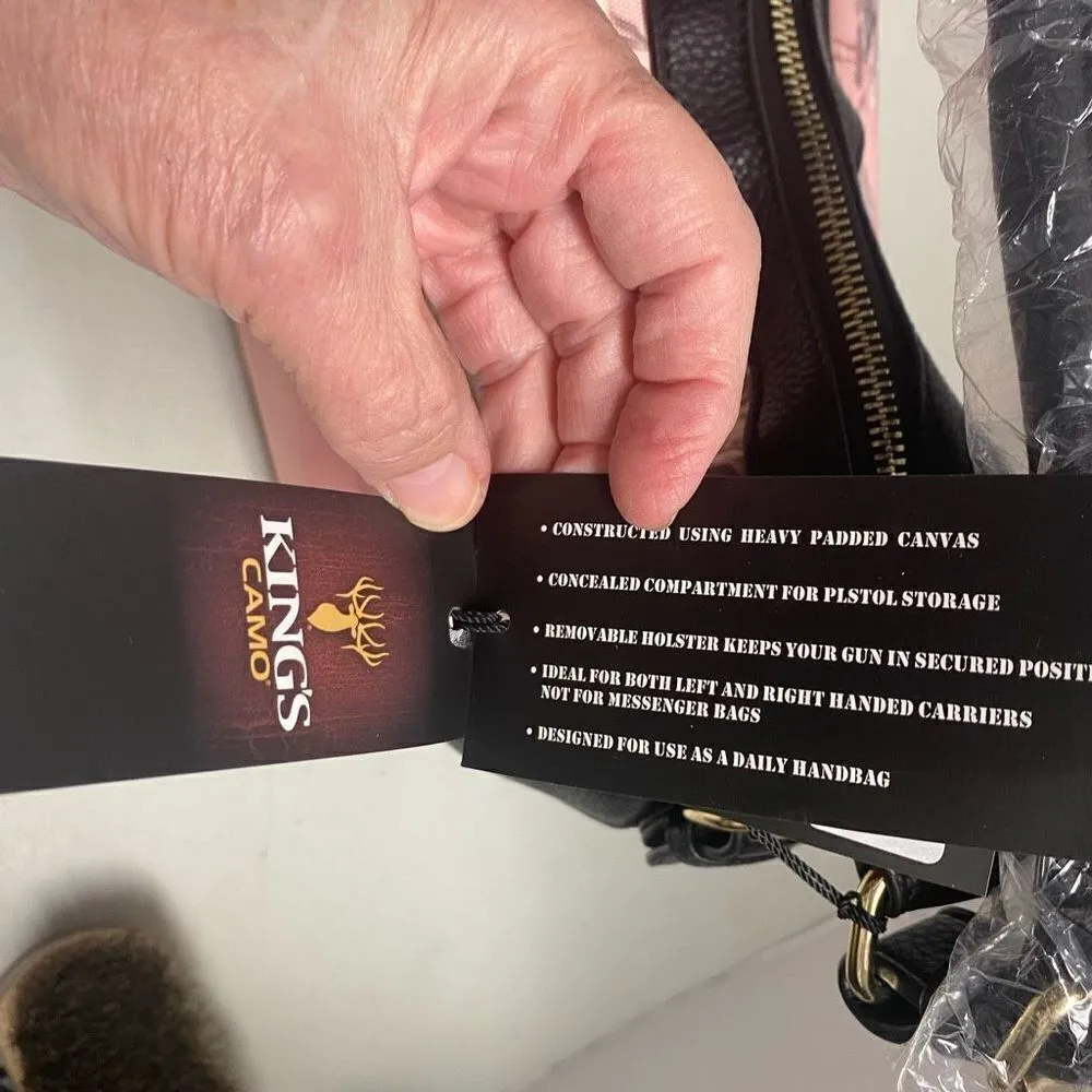 EMPERIA OUTFITTERS Kings Camo Concealed Carry Bag Wallet Holster Pink Gray Black - Image 7