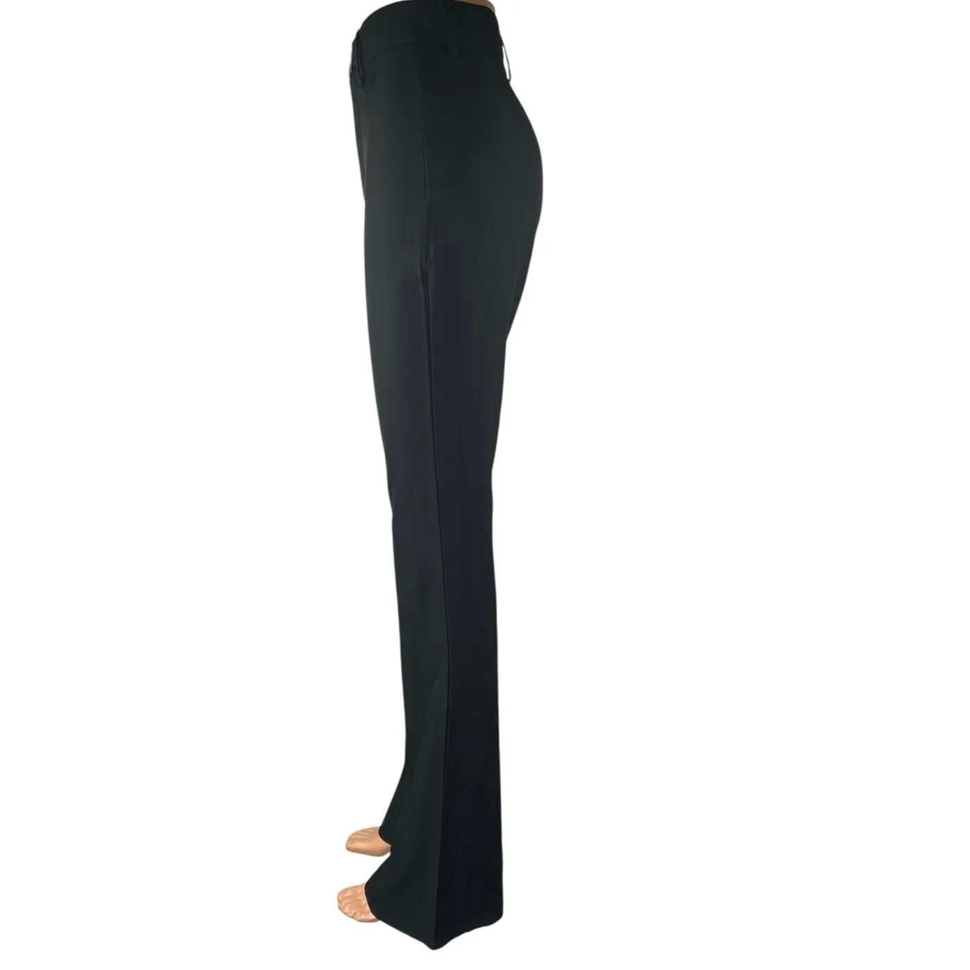 Rumours Women's Black High Waist Flared Bootcut Slim Leg Trousers Dress Pants S - Image 2