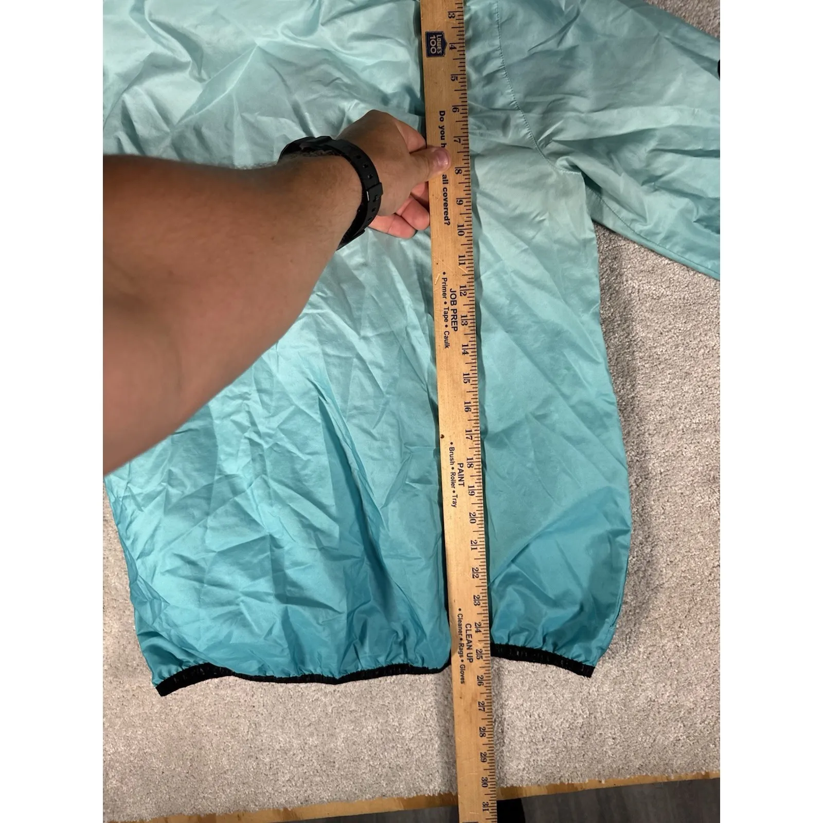 Victorias‎ Secret PINK Jacket XS Ombré Teal Full Zip Tuckaway Hood Windbreaker - Image 8