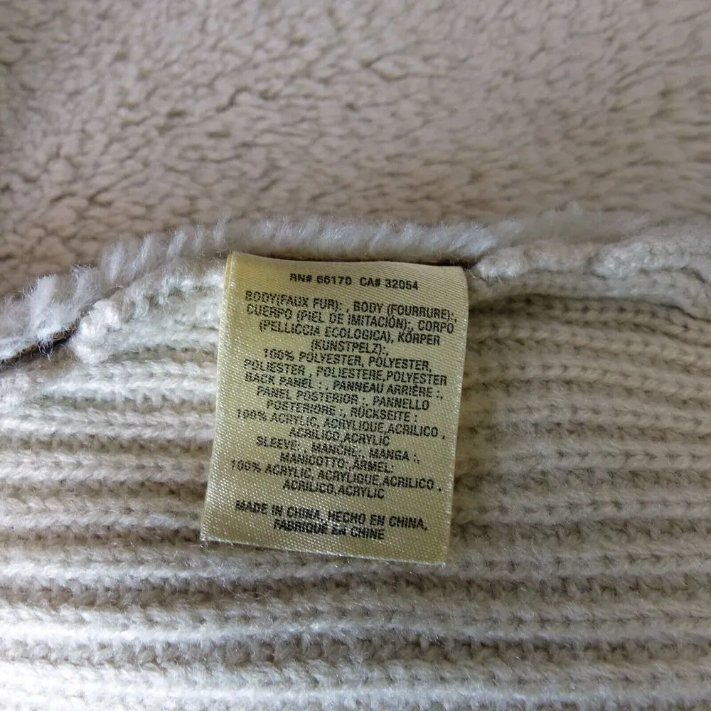 Anthropologie Moth Sweater Womens S Sherpa Moto Open Front Knit Faux Suede Boho - Image 15