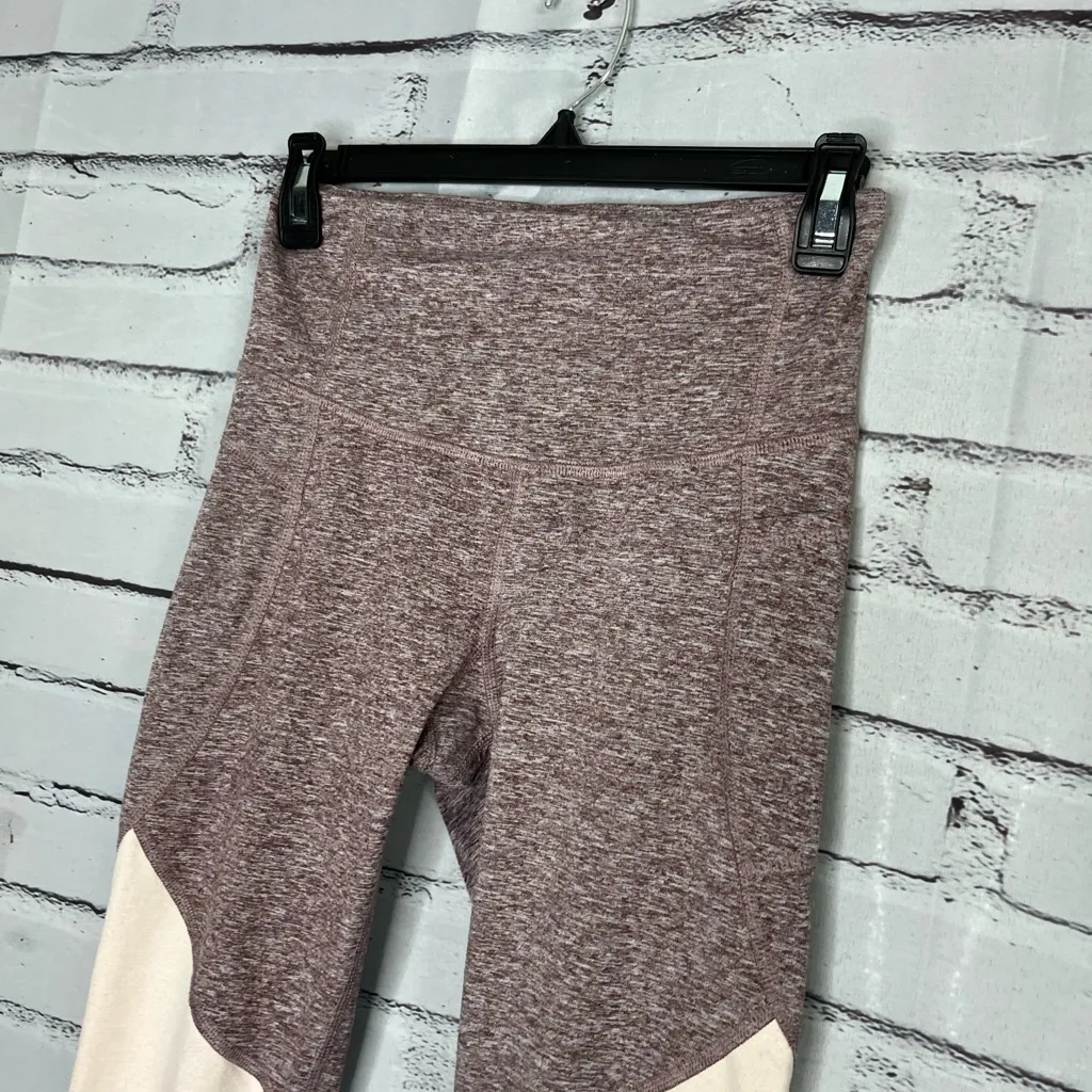 Champion Colorblock Cream Brown High Waisted Yoga Leggings SZ S Athletic Gym - Image 7