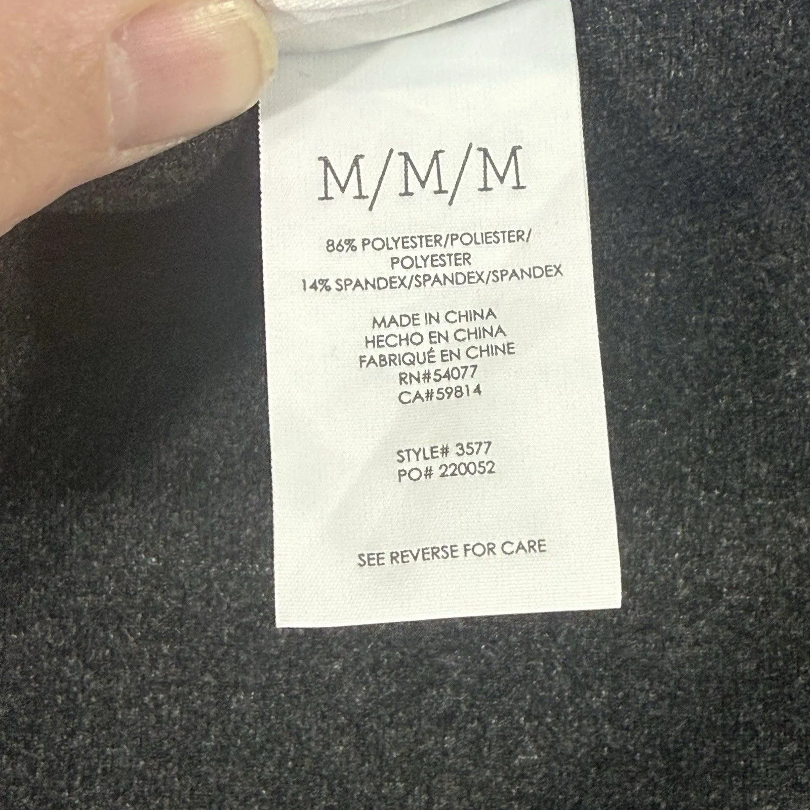 CAbi  Crossover Dark Gray Skirted M'Leggings Size M Stretch Modest Athleisure - Image 4