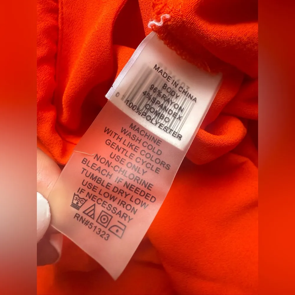 Vince Camuto Red Wrap Blouse with Long Sleeves  size L summer spring - Image 10