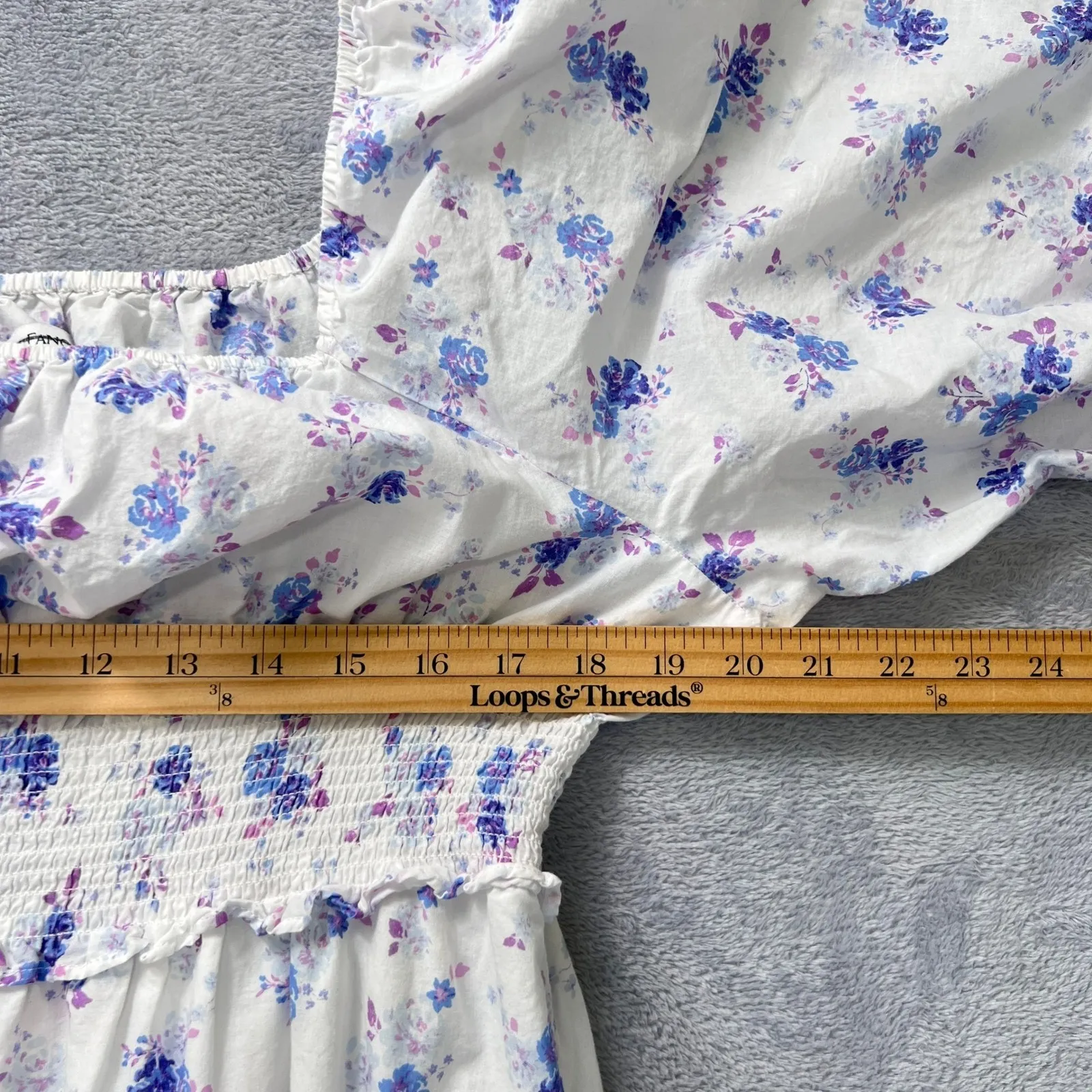 LoveShackFancy x Target Prairie Maxi Dress‎ XLFloral Puff Sleeve Lace Ruffle Hem - Image 10