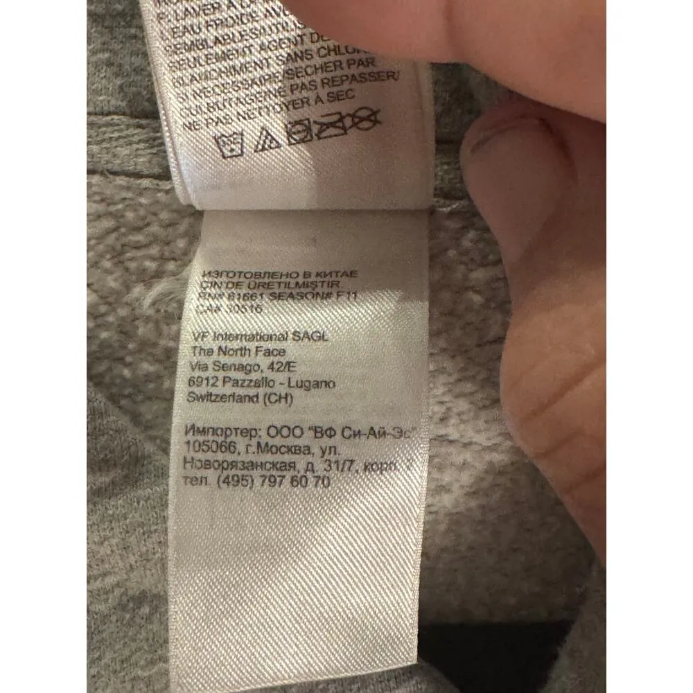 Vintage North Face asymmetrical zip heavy-weight sweatshirt, outdoor camping L - Image 8