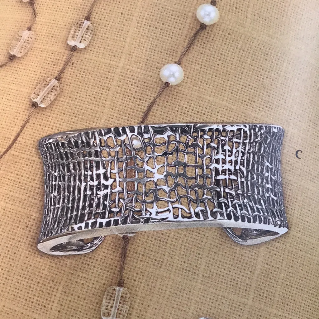 Silpada Sterling Silver Oxidized Weave Cuff - Image 6