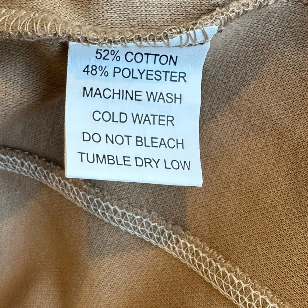 Renegade Club zip up Jacket with Sherpa collar and sleeves Size Medium Tan - Image 7