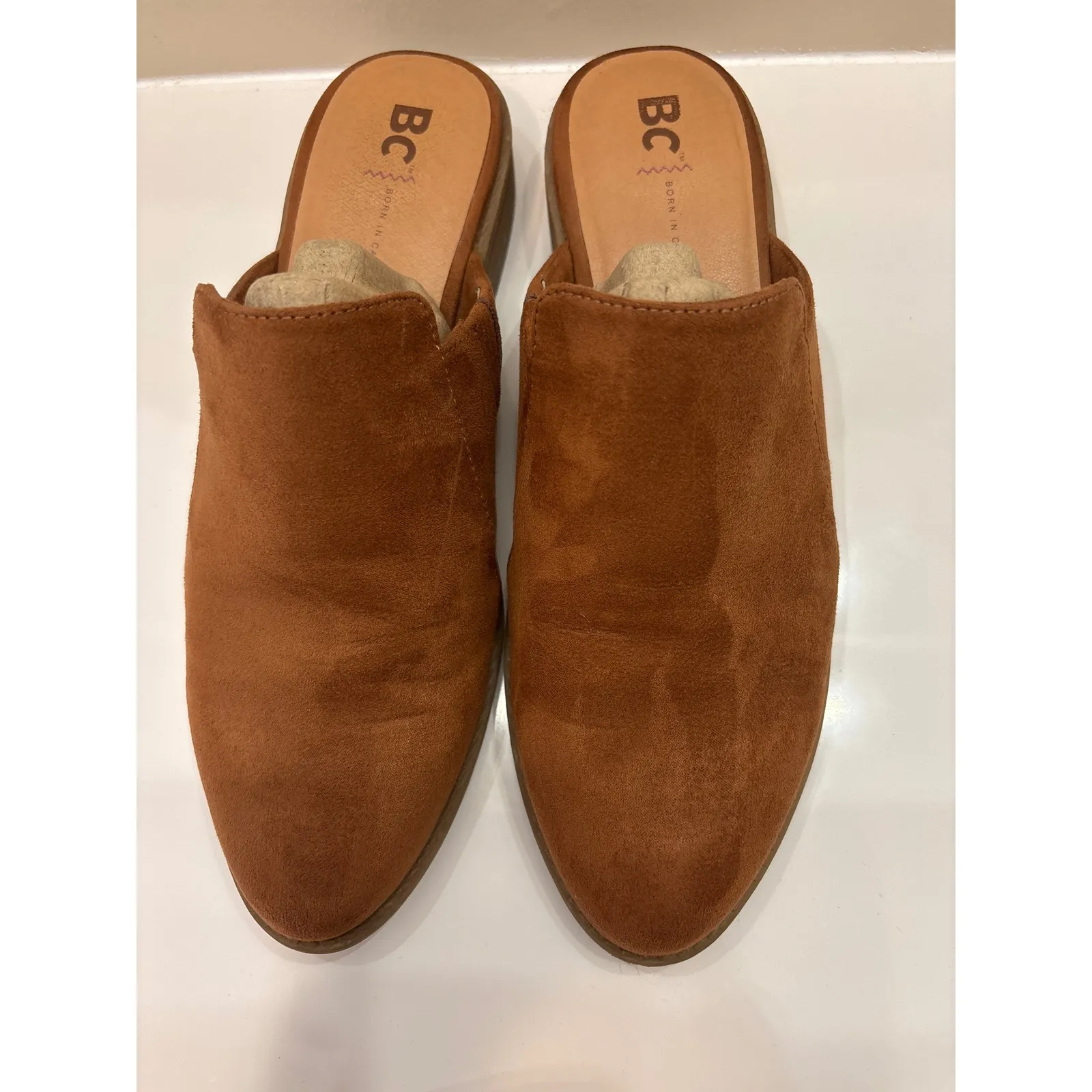 BC Born in California Mules Women's Size 7 Cognac Brown Slip On‎ Shoes - Image 2