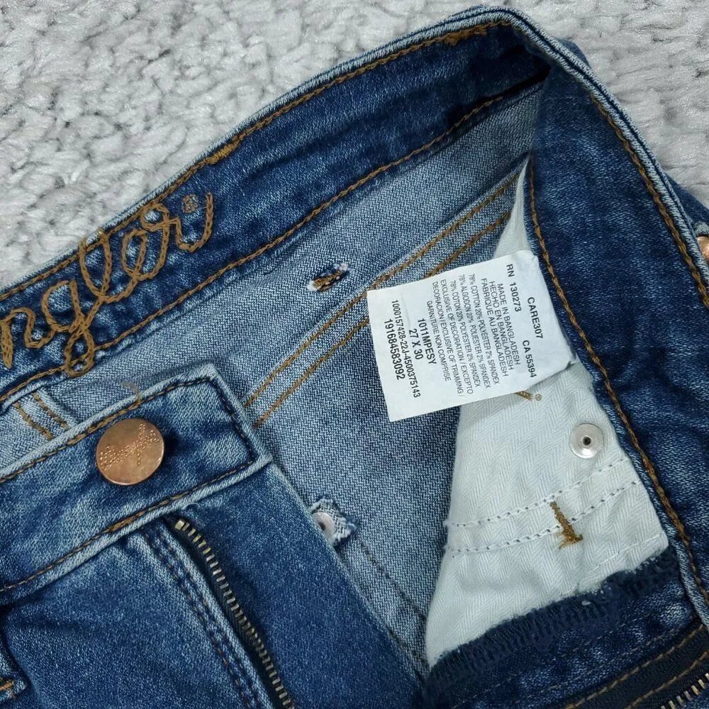 Wrangler Retro Bailey High Rise Trouser Boot Bootcut Jeans Blue Size 27 x 30 - Image 4