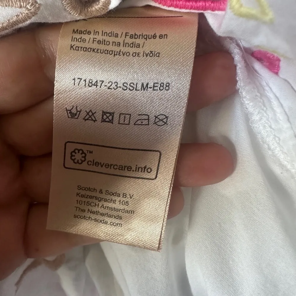 Scotch & Soda Broderie Anglaise Organic Cotton Dress Women's Size 40 Large - Image 9