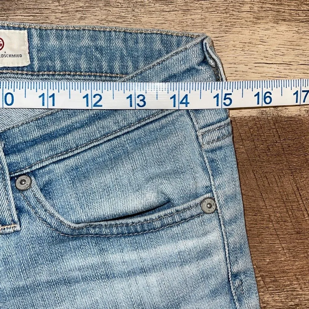 AG Adriano Goldschmied Women's The Stilt Cigarette Leg Jeans Blue Denim Size 28‎ - Image 8