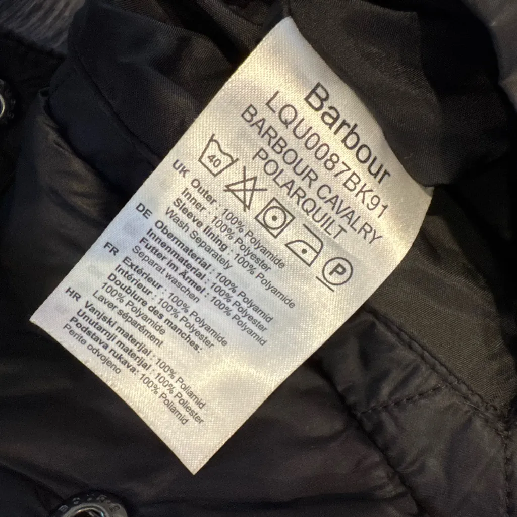 Barbour Black Cavalry Polarquilt Utility Jacket | Size 4 - Image 9