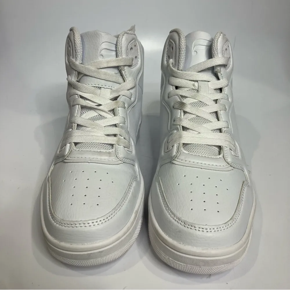 Fabletics hightop lifestyle sneakers all white‎ casual trendy women’s size 8.5 - Image 3