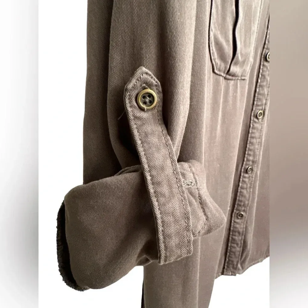 Love Fire military style long sleeved army green shirt Size XXL - Image 6