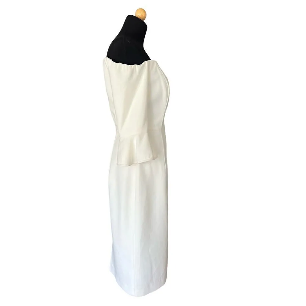 Black Halo NWT Madigan Off-the-Shoulder White Dress MSRP $345 Size 6 - Image 6