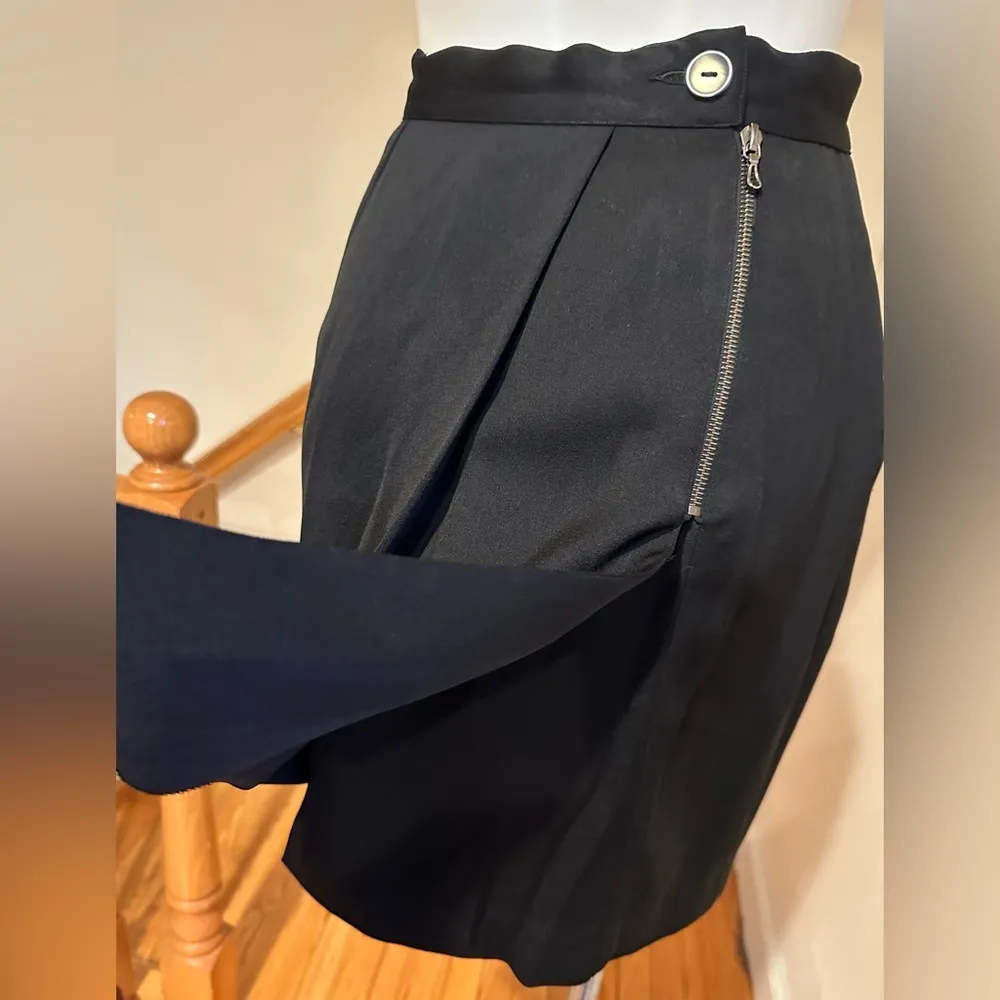 CLOTHES By Sara Sturgeon Fancy Black Zipper On Side Skirt Deep Pockets SZ 2 - Image 6
