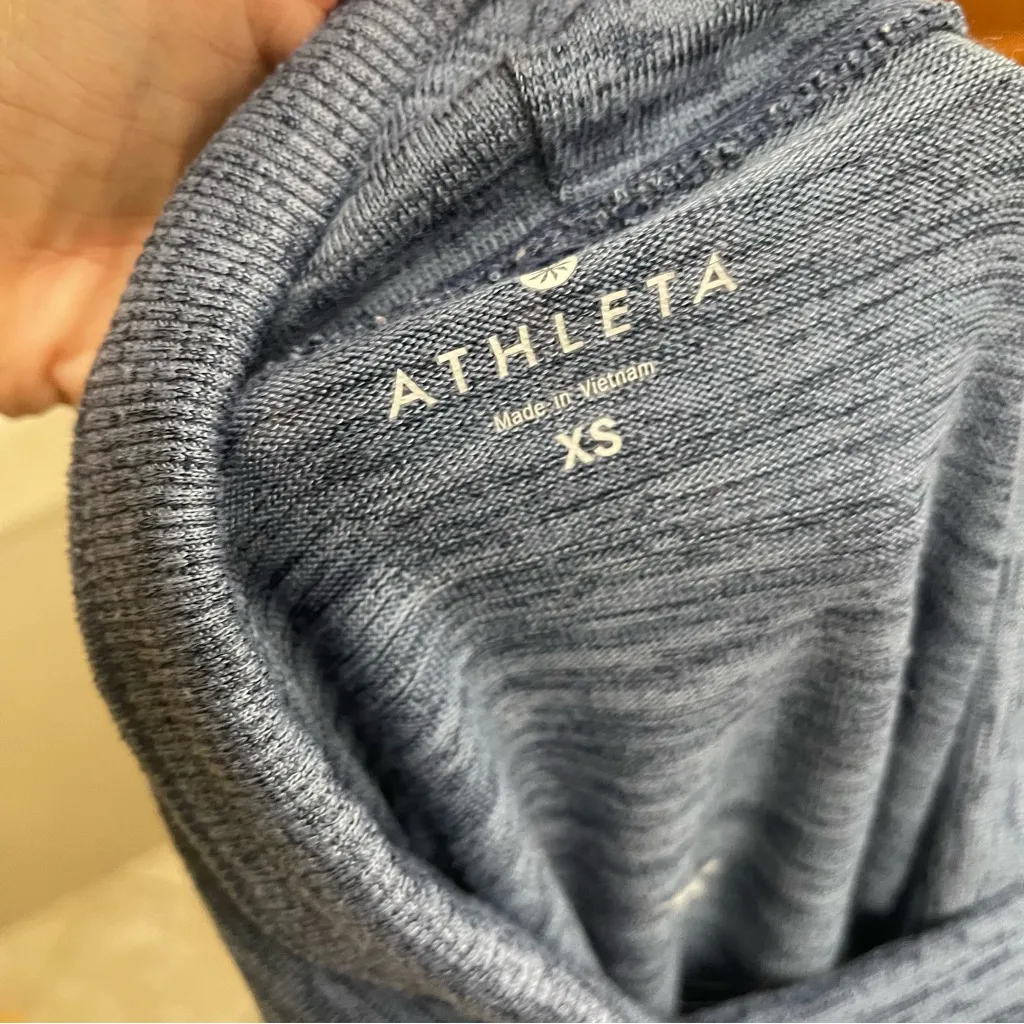 Athleta | Blissful Blue Cowl Neck‎ Hoodie I XS Athletic Comfort Pre Owned Lady’s - Image 4