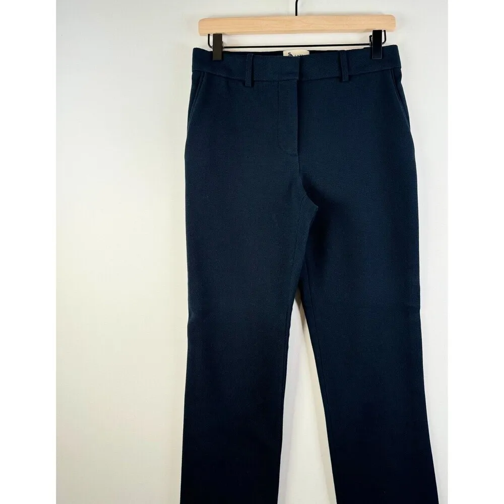 Lanvin Womens Pants Blue Straight Mid Rise Ankle Slacks Trouser Stretch Size 28 - Image 4