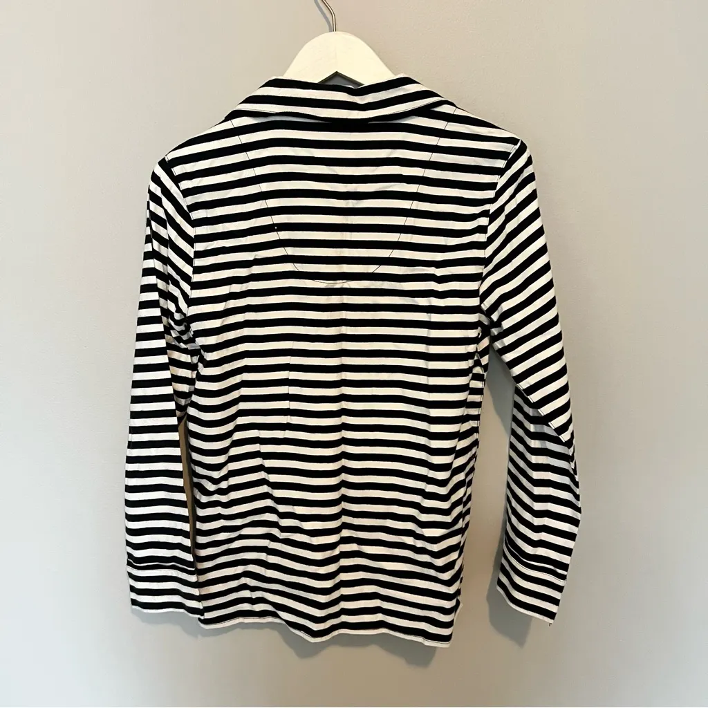 Kate Spade  Black and White Striped Pajama Top - Image 2