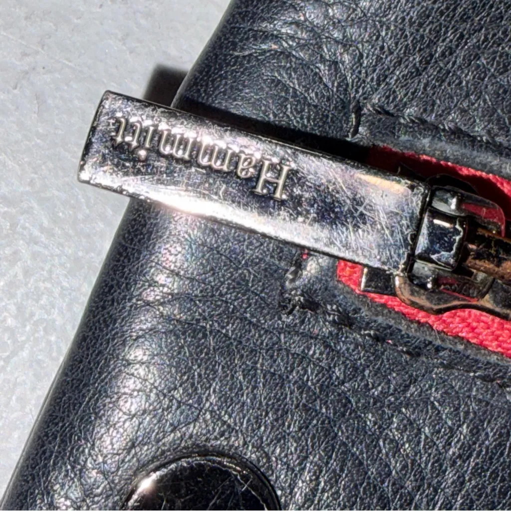 Hammitt Black & Gunmetal Leather Nash Small Crossbody Purse Bag Shoulder Bag - Image 14