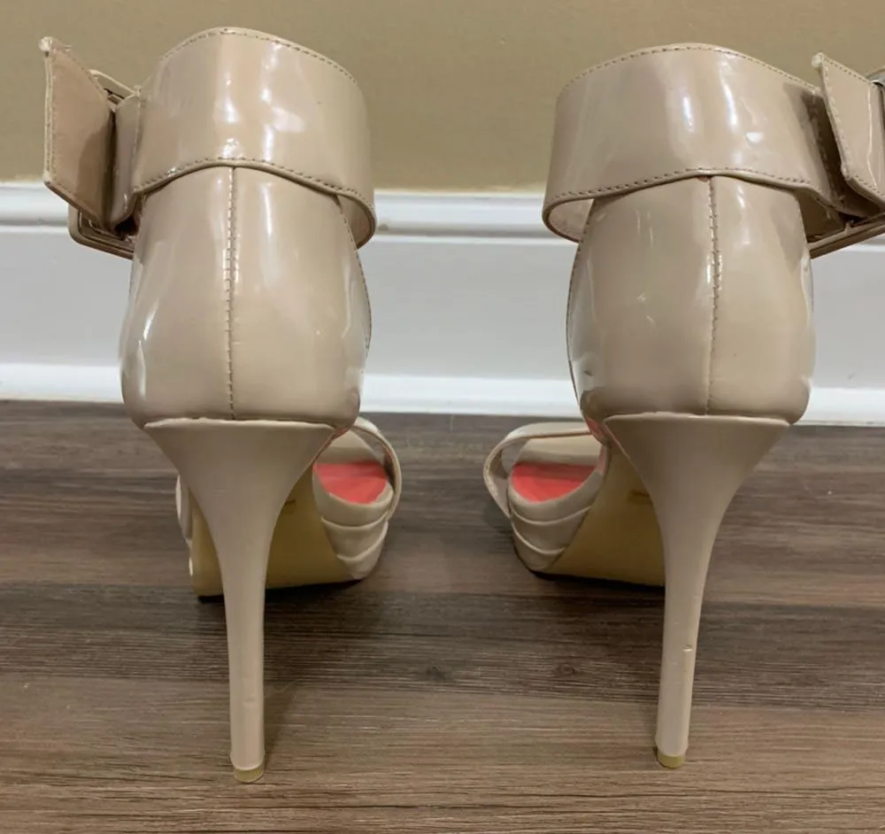 🆕  Ankle Strap Nude Heels 9.5 - Image 6