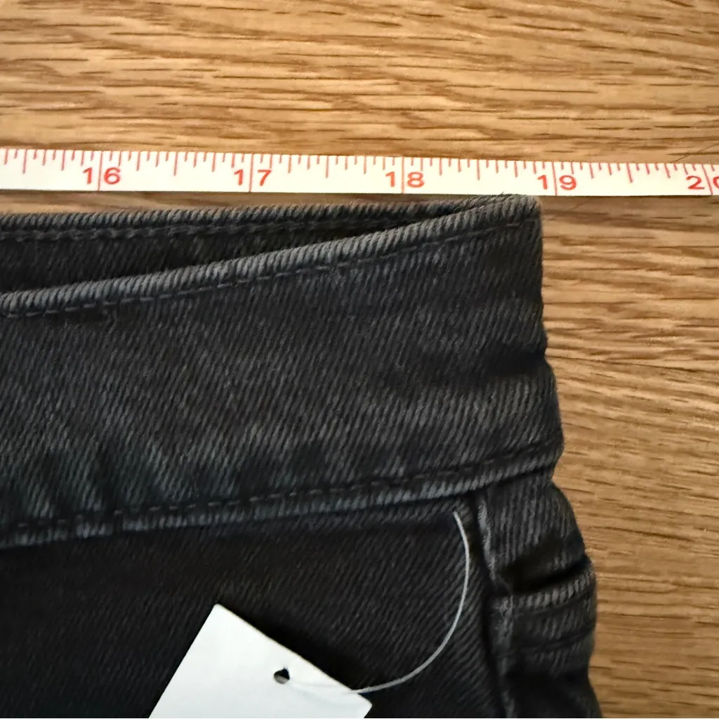 Gap High Rise Wide Leg Crop Jeans Womens 18/34R Black Baggy Boho Stretch New NWT - Image 14