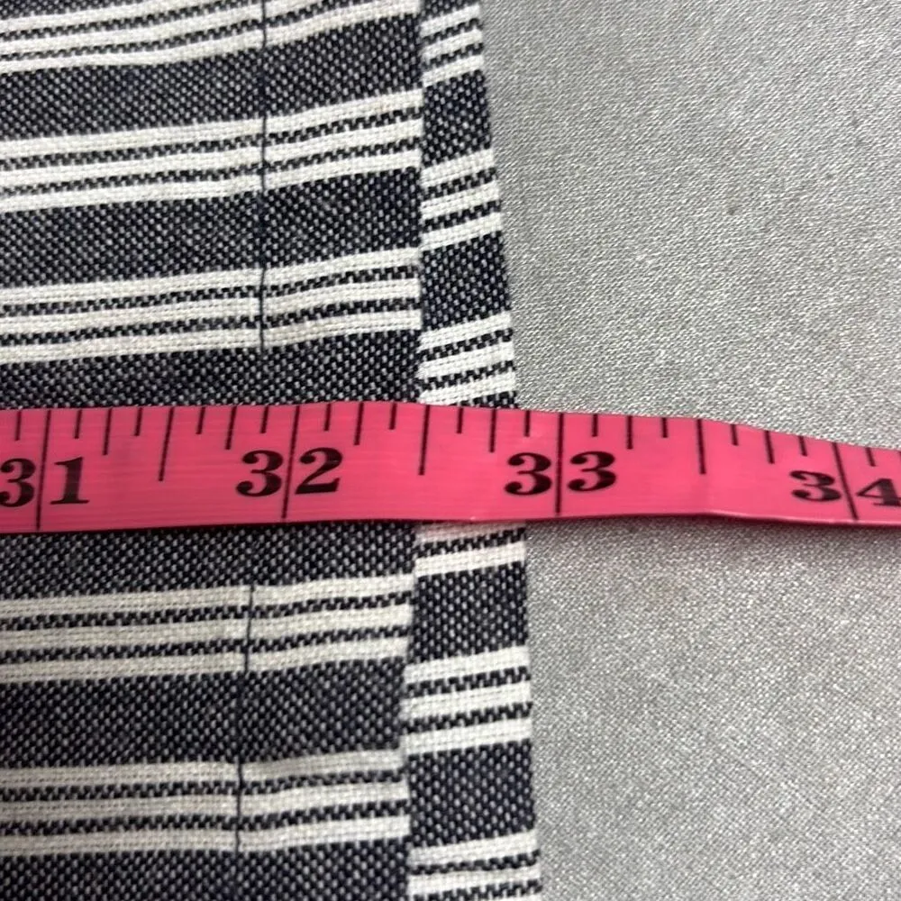 Derek Heart 1X Gray Stripe Chambray Button Down Romper 100% cotton Pocket Preppy - Image 10