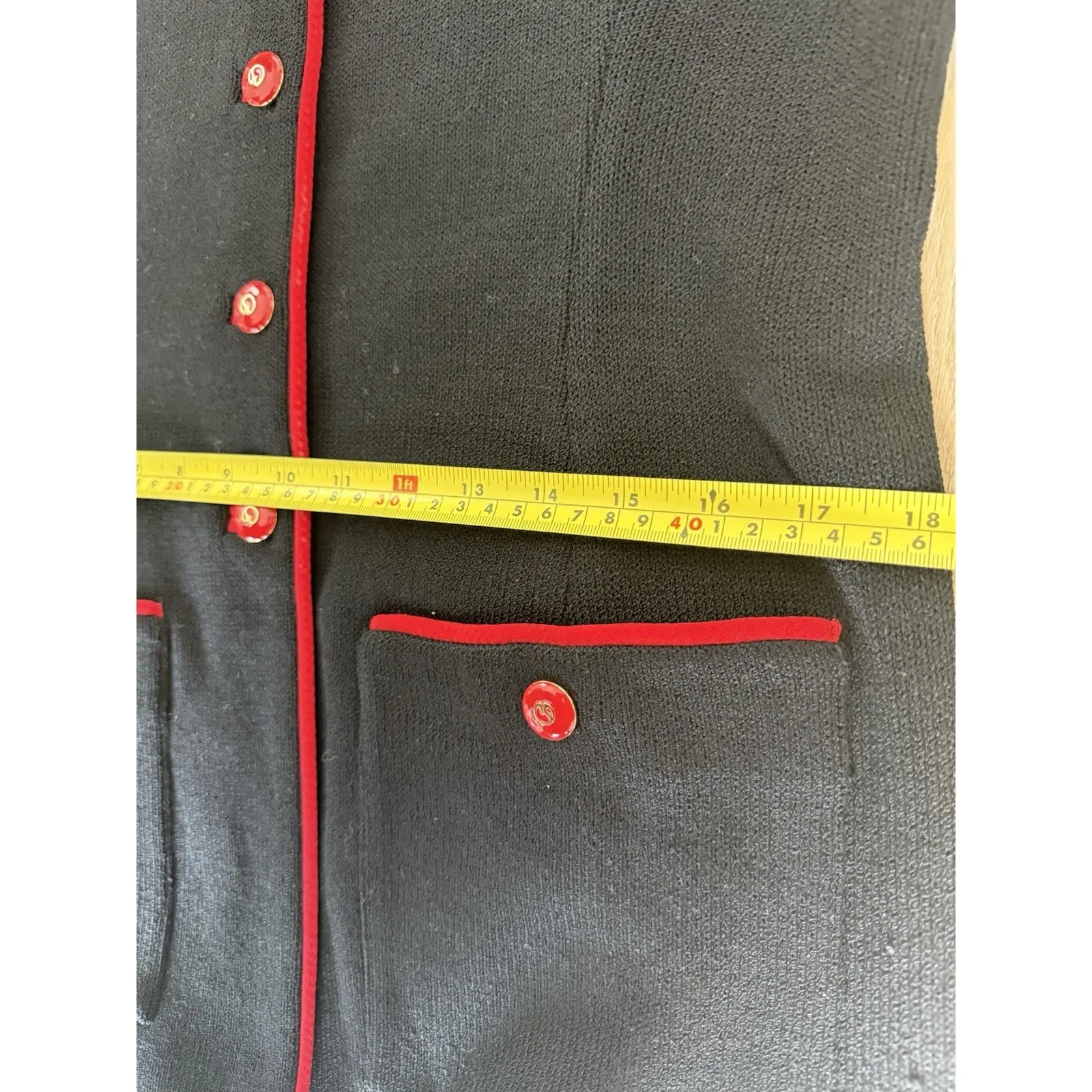 St John Collection 2Pc Jacket Wide Leg Pant Suit Marie Gray Santana Knit Sz 8 - Image 5